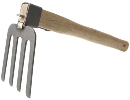 ARTIBETTER Râteau de Jardinage Portable Acier pour Désherbage Ameublissement du Sol Excavation et Plantation Outil Multifonction Extérieur pour Jardinage et Camping Petit Râteau à Dents avec