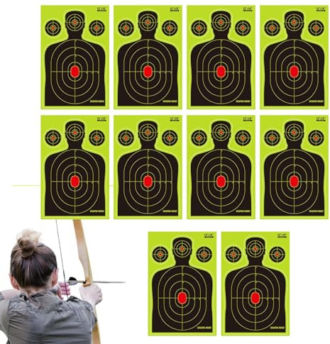 Schießscheibenpapier – 10-Blatt-Packung Für Training Und Dartübungen | Gut Sichtbare Spritzziele Für Schusswaffen, Airsoft, Luftgewehre Und Den Freizeitgebrauch