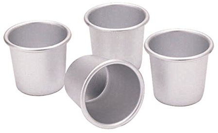 KitchenCraft Anodised Aluminium Dariole Moulds, 6.5 cm (2.5”) (Set of 4)