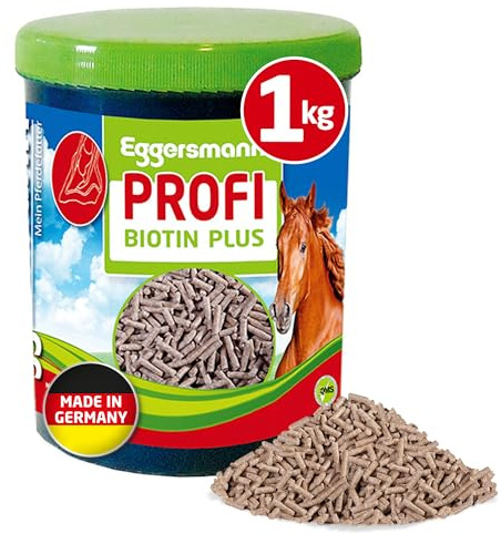 Eggersmann Profi Biotin Plus koncentrat för hästar – ytterligare foder för hälsosamma hoovar och rockar – paket med 1 (1 x 1 kg)