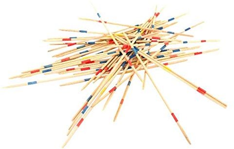FLYPOP'S - Mikado - Geschicklichkeitsspiel - 140781LIN - Mehrfarbig - Holz - 2 bis 6 Spieler - Kinderspielzeug - Gesellschaftsspiele - Reisespiele - 18 cm x 1 cm - Ab 4 Jahren
