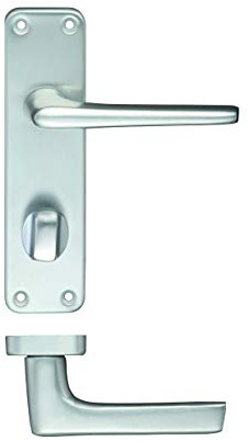 ZCA23SA Contract Aluminium Lever On Bathroom Backplate SAA From The Door Handle Store