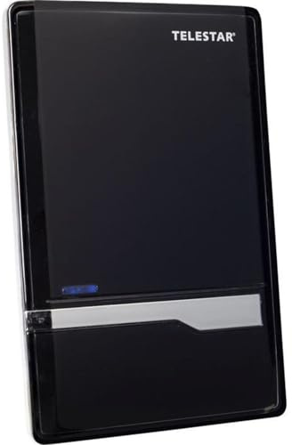 TELESTAR Antenna 7 LTE – Aktive DVB-T2 Antenne (DVB-T/DVB-T2/UKW/DAB+ Antenne, Full-HD, LTE Filter, Verstärkung bis zu 35 dB) – Schwarz