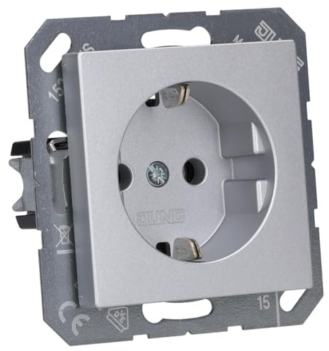 Jung 1520 AL Schuko Steckdose 16 A 250 V Serie A aluminium 250 V