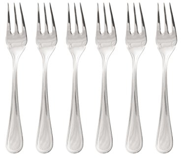 Set 6 Pcs Fourchette A Huitres/Gateau Contour Inox