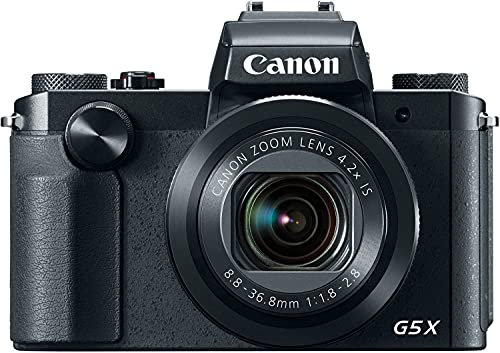 Canon PowerShot G5X Compact Camera 20.2MP 1 Inch CMOS 5472 x 3648pixels Black - Digital Cameras (20.2MP, 5472 x 3648 pixels, CMOS, 4.2x, Full HD, Black)