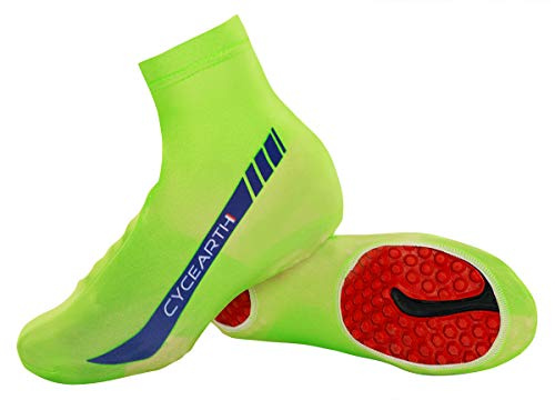 CYCEARTH Couvre-chaussures de vélo pour homme, vert, Medium
