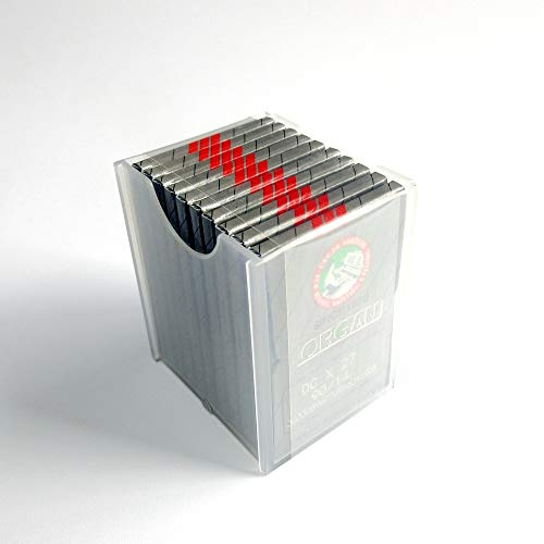 evernice 100 Organ Dcx27 B27 B-27 Needles for Industrial Serger Overlock Machine Juki Pegasus (Singer 12 / Metric 80)