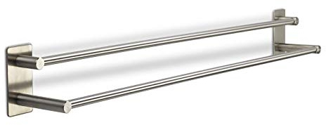 SOTECH Hakenleiste TALIDA 735 mm Stangen-Ø 12 mm Edelstahl | selbstklebend mit 3M Klebepad inkl. 3 S-Haken für Küche und Bad Küchenhaken