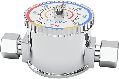 1-Stunden-Gas-Sicherheits-Timer, automatisches Absperrventil für Grill, Küche, Kamin, Erdgas, Propan, Stoppgerät, 1,27 cm NPT, für drinnen und draußen