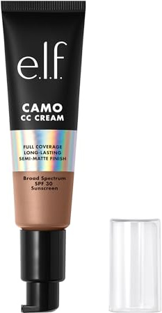 e.l.f. Camo CC Cream, Fond de teint correcteur de couleur avec SPF 30, Tan 450 N, 30 g