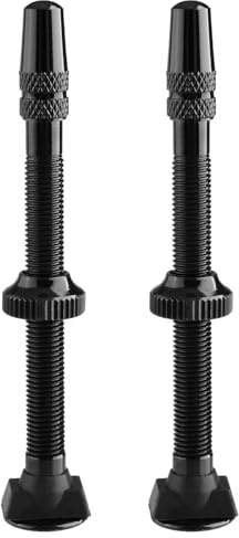 TRIWONDER Bicycle Tubeless Presta Valve Stem 60mm Tire Tubeless Valve for Vacuum Tire of Mountain Road Bike (Black, 2 Pcs)