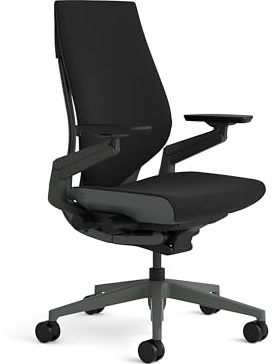 Sedia da ufficio ergonomica Steelcase Gesture con braccioli regolabili a 360° e supporto lombare 3D Live Back Onyx; Prodotto in Europa