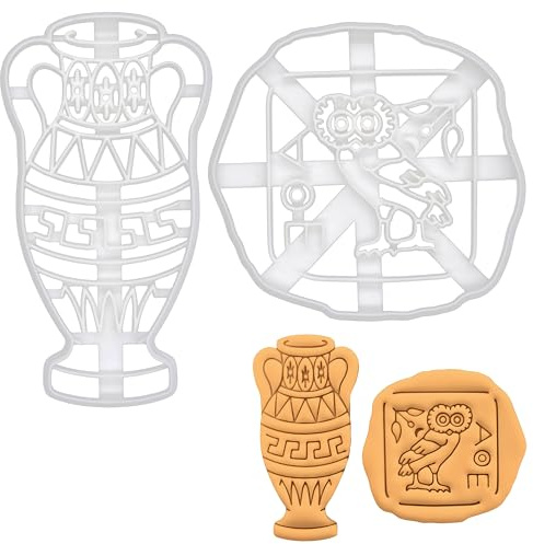 Sat von 2 Griechische Vase und Griechische eule Münze Ausstechformen, 2 Teil