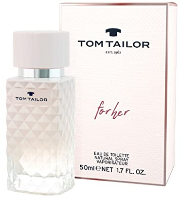 Tom Tailor Damen Parfum for her, 50 ml I verführerisches Eau de Toilette Damen I Women Parfum für jedes Alter I sportlich-elegante Kombination aus Pfirsich, Rose & Moschus I Casual, frisch spritzig