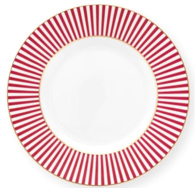 Pip Studio 51001345 Royal Stripes Frühstücksteller dark pink 21 cm (1 Stück)