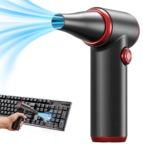 Koonie Elettrico Rimuovi Polvere Aria Compressa Senza Fili 100500 U/min fCompressore Aria Portatile Set di Pulizia per Computer, Laptop, Auto, Apparecchiature da Ufficio