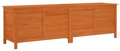 vidaXL Gartentruhe Braun 198,5x50x56,5 cm Massivholz Tanne