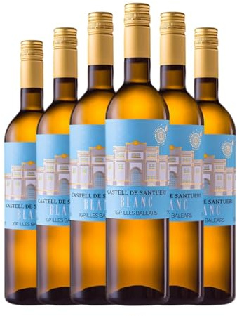 Terra de Falanis Castell de Santueri Blanc Vi de la Terra de Mallorca 75 cl Vino blanco (Caja de 6 Botellas de 75 cl)