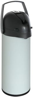 Edelstahl Pump-Thermokanne 1,9 Liter hellgrau Ø 13 x H 36,5 cm Kaffeekanne