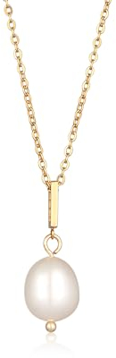 Elli Halskette Damen Anhänger Glasperle Elegant Goldfarben