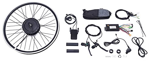 LOYEMAADE 24'' / 27.5''Fahrrad Umbausatz E-Bike Conversion Kit,36V 500W Vorderrad Elektro Fahrrad Umbausatz Conversion Motor Kit 5 Gänge einstellen (27.5'')