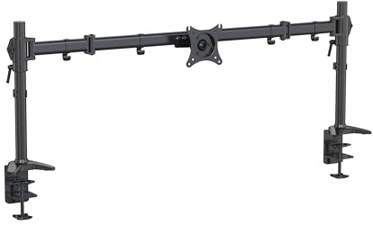 HFTEK - Monitor Halterung für 1 Bildschirm 12kg pro arm bis 49 Zoll ultrabreite Curved Monitore, Höhenverstellbar Neigbar, Mount VESA 75/100 - MS321C-N - Individuell umrüstbar