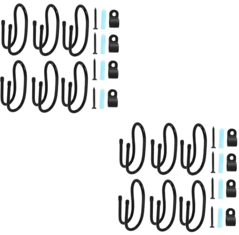 YARNOW 12pcs Fence Hooks for Pool Equipment Multi-use Plastic Fence Hanger Wear-Resistant for Hanging Clothes Garden Accessories in Home Shed