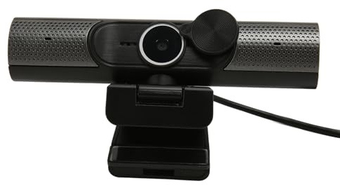 Bewinner Web Cam, 2K 30fps Mise au Point Automatique Haut-Parleur HiFi Micro de Réduction du Bruit, Caméra PC Plug and Play pour Chat Vidéo D'ordinateur Portable de Bureau avec Matériau