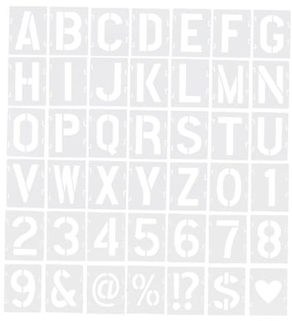SEWACC 42stücke Teilige Buchstabenschablonen Aus Schablonen Für Wände Wiederverwendbare Malschablonen Mit Zahlen Und Buchstaben DIY-schablonen Zum Malen