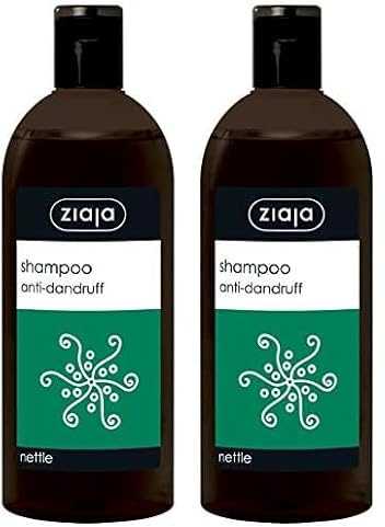 Ziaja Champú de Ortiga Anticaspa, Blanca, 500Ml (Paquete de 2)