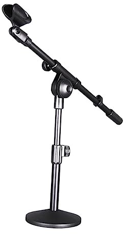 BESPORTBLE Conference Microphone Bracket Mic Stand for Speech Recording Adjustable Height Table Mic Holder Microphone Mount for Desktop Use
