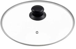 Glasdeckel 16 cm Topfdeckel Pfannendeckel Glasdeckel Dampfabzug Edelstahl | hitzebeständig, Sichtkochen, Ersatzdeckel, Kochtopf, Bratpfanne, Küchenzubehör, kühler Griff, langlebig, passgenau