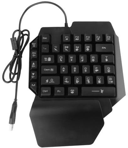 Tofficu Clavier Gamer Main Mécanique Rétroéclairé Compact Portable Facile à Installer pour Jeux Pc Et Usage Maison