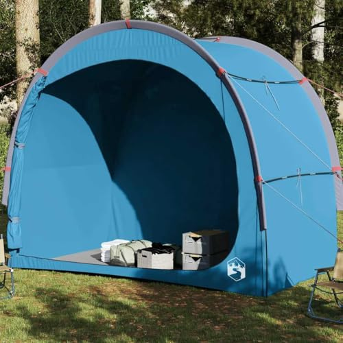 Beistellzelt Blau, Wasserdichtes Lagerzelt für Campingausflüge, mit Stauraum, 3 kg leicht, Familienzelt einfach aufzubauen