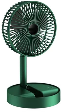 YKMYXZ Ventilateur électrique de bureau, ventilateur Portable réglable à 180 degrés, télescopique, Rechargeable par USB, sans fil, sur pied, Mini ventilateur(Green)