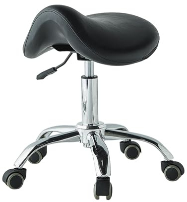 Sgabello da sella regolabile, sedile idraulico ergonomico con ruote in poliuretano per ufficio, clinica, spa, regolabile in altezza, design confortevole, colore 3