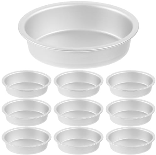 Garneck 10 pièces Lot de Moules à Gâteau Ovales Antiadhésifs pour Pâtisserie Moules Individuels pour Flan et Cuisson Facile et Nettoyage Rapide