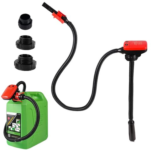 RNPKZ Pompe Carburant Électrique avec Stop Automatique, Pompe Essence Electrique, Pompe de Transfert de Carburant Auto Stop avec Adaptateur 3 Tailles und 1M Tuyau pour Huile Essence Diesel (9 LPM)