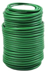 FACAIIO Plant Twine Green 2.5mm x 10m, 3mm x 10m, 3.5mm x 8m Soft Flexible Rubber-Coated Garden Wire Ties for Plants Vines Vegetables