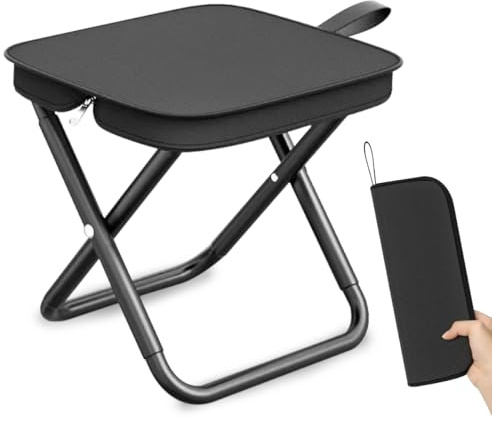 Camping Hocker, Tragbarer Klapphocker, Zusammenklappbarer Campinghocker Leichtgewicht, Mini Outdoor Camping Klappstühle, Tragbarer Stuhl Faltbar für Reisen Wandern Camping Angeln Grillen Picknick