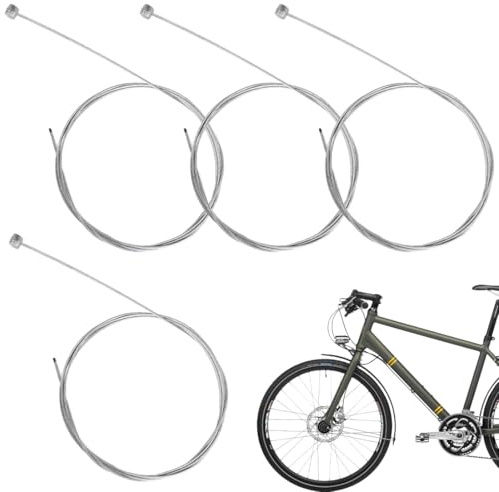 JRYXDS Cables De Freno De Bicicleta, 4 Piezas, Cable De Freno Estándar Universal Para Bicicleta, Juego De Cables De Freno Delantero Y Trasero, Para Piezas De Bicicleta,Bicicleta De Montaña (1.75M)