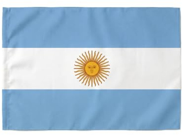 Zpubli - Bandera 100% Poliéster y Cintas de Sujeción, Alta Resistencia a Intemperie y Rayos UV, Colores Vivos - Varios Tamaños Disponibles (ARGENTINA, 180X120)