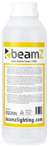BeamZ Reinigungsflüssigkeit für Nebelmaschinen – 250 ml Reinigungsmittel gegen Rückstände, ideal zur Wartung und Lagerung von Nebelmaschinen, Nebelfluid für einfache Reinigung | Wasserbasierte Formel zur Reinigung des Systems, verlängert die Lebensdauer der Maschine, für eine gute Wartung