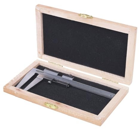 KS TOOLS 300.0535 Calibre à coulisse inox pour Disque de frein Vernier à vis Coffret bois