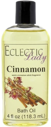 Cinnamon Bath Oil - Scented Body Oil - Relaxing & Moisturizing Bathing Oil - Fragrance Body Oil For Dry & Rough Sensitive Skin - 4 oz