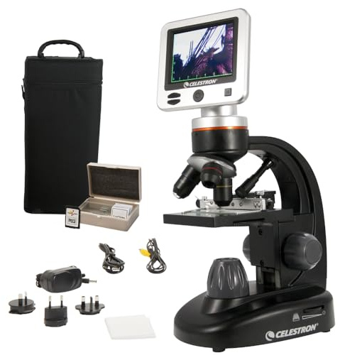 Celestron LCD Digital Microscope II – 3.5 Rotating LCD Touchscreen