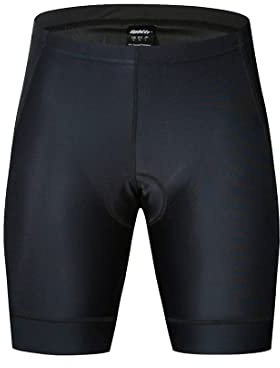 bpbtti Mens Gel Padded Cycling Shorts Bicycle Riding Pants Bike Biking Clothes Cycle Tights (M - Waist 32-34, Black)