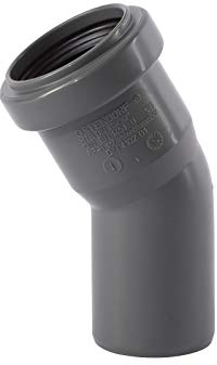 Rohrbogen 40mm passend zu Abwasserrohr zur Entwässerung Bogen 30 Grad, Kunststoffrohr
