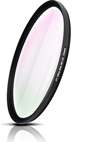 Ares Foto® 72mm Filtro UV, vetro ottico dal Giappone, Telaio in alluminio fresato CNC, Ultra-Slim, Weather-Sealed. Per Canon Nikon Sony Fujifilm Olympus Sigma Tamron